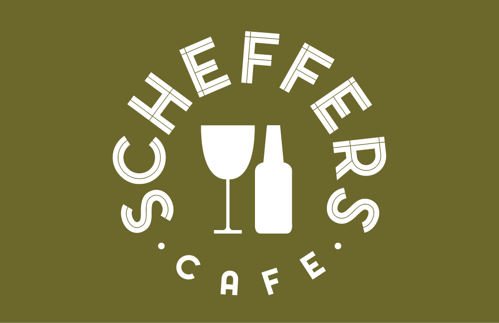 Visitekaartje voorkant Café Scheffers