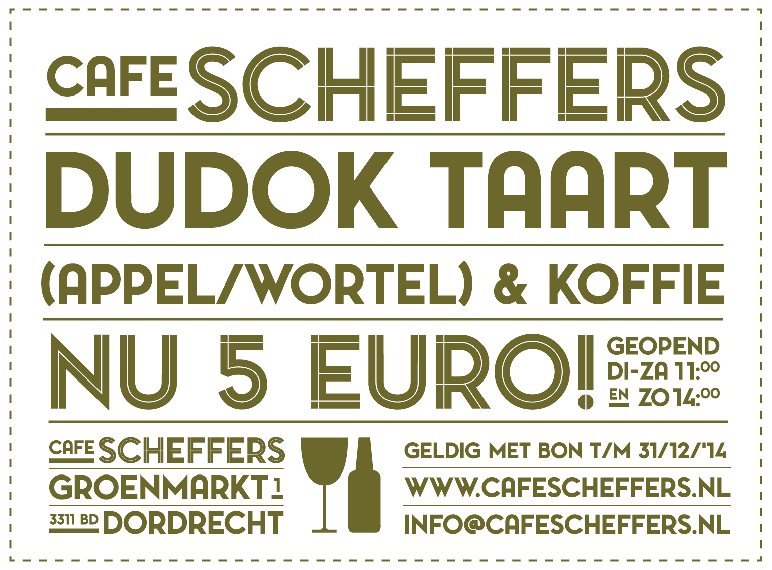 Kortingsbon Café Scheffers