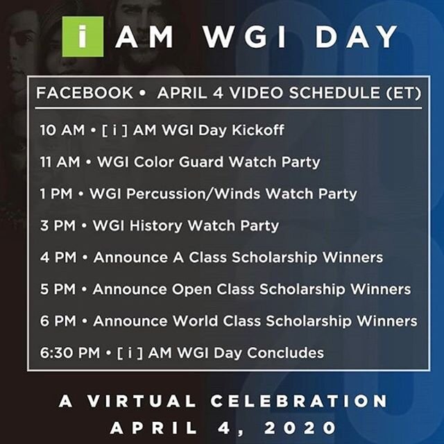 Some cool stuff going down to at WGI.org! Check it out! 
Also to our guard friends hit up the virtual expo tent and check our our sister company @guardsquadclothing !