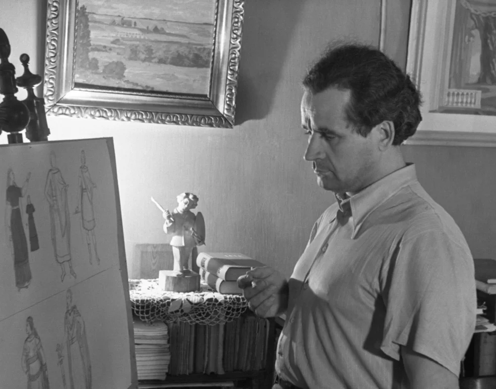 Dailininkas scenografas Jonas Surkevičius, 1959