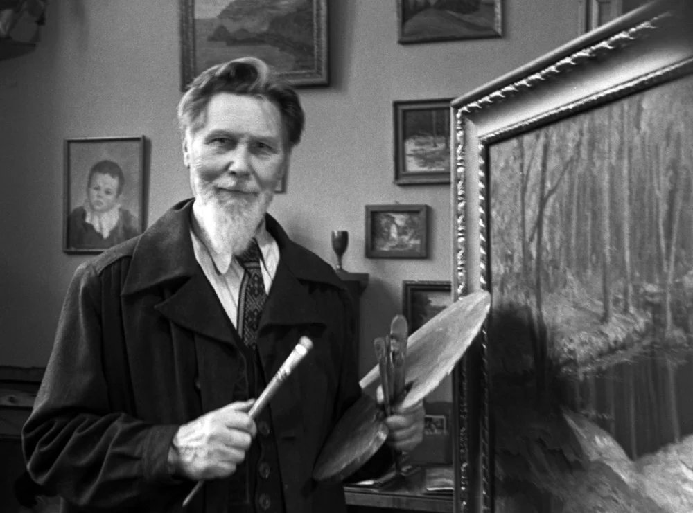 Painter Antanas Žmuidzinavičius, 1959
