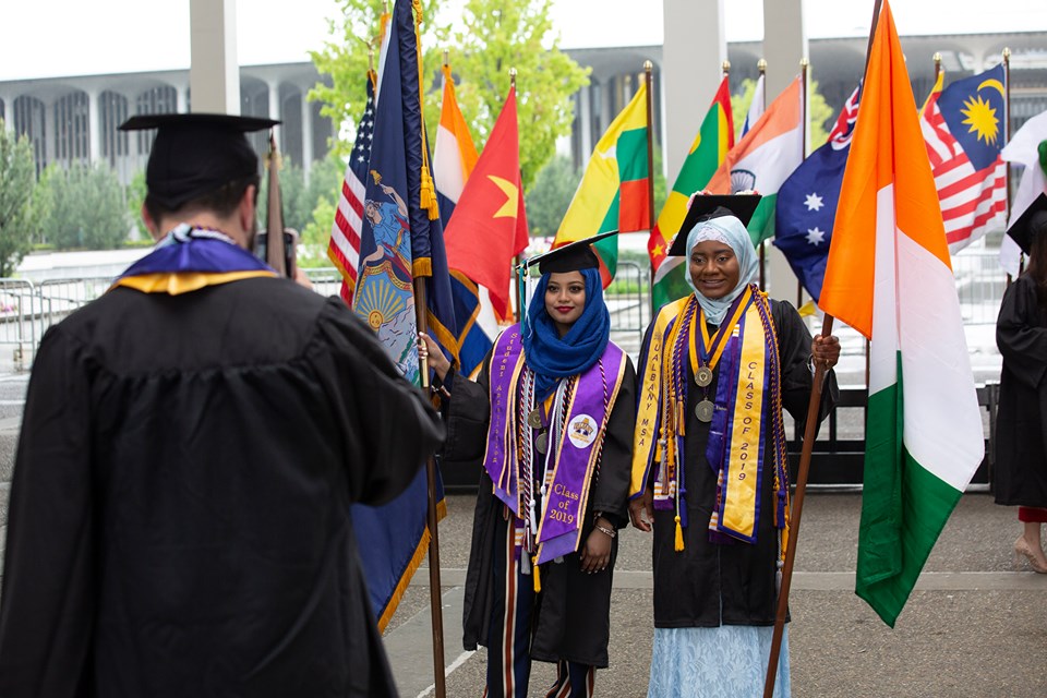 Nana-Hawwa as a flag bearer.