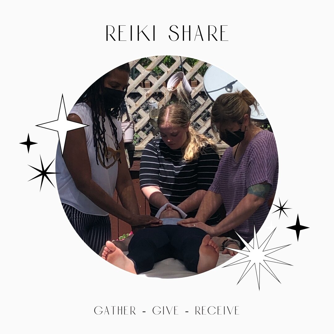 Reiki share is a special form of reiki in which you gather to both give and receive reiki ✨