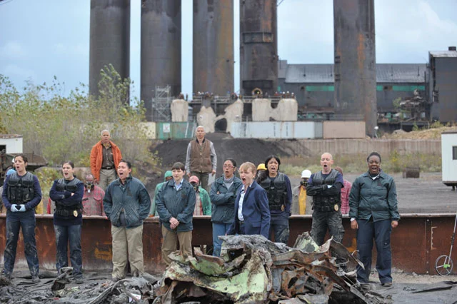 Matthew Barney and Jonathan Bepler, “River of Fundament: KHU” (2014), production still (photo by Hugo Glendinning) (© Matthew Barney)