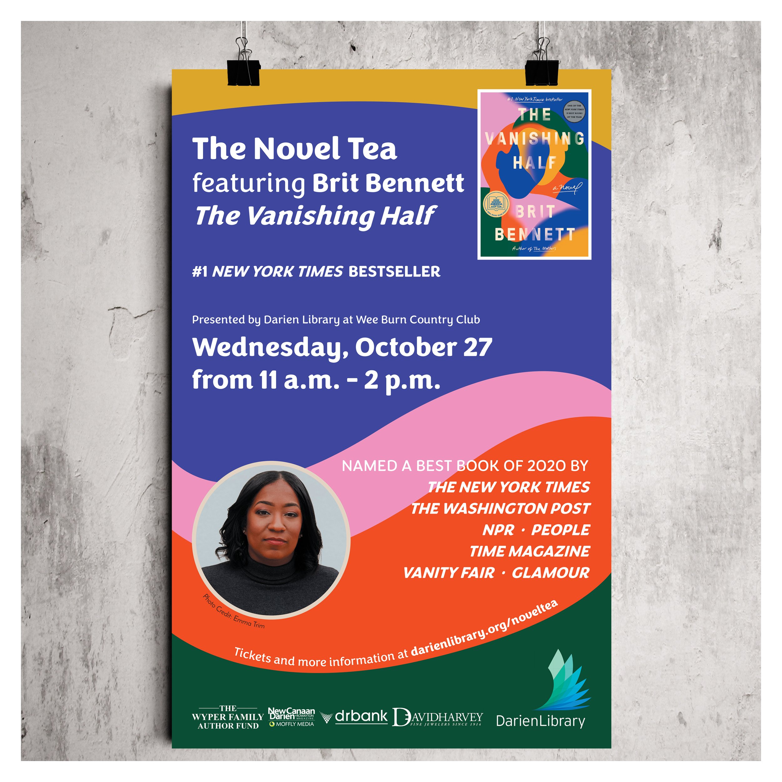 Darien Library / The Novel Tea Poster