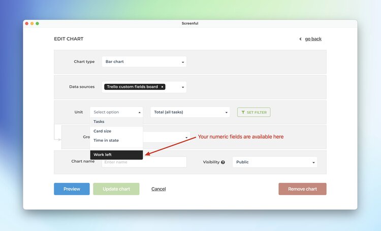 Select unit for custom number