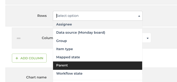 Select parent as row