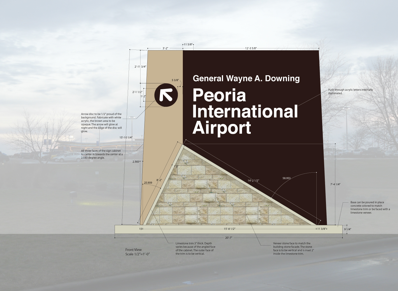 Peoria Airport Signage