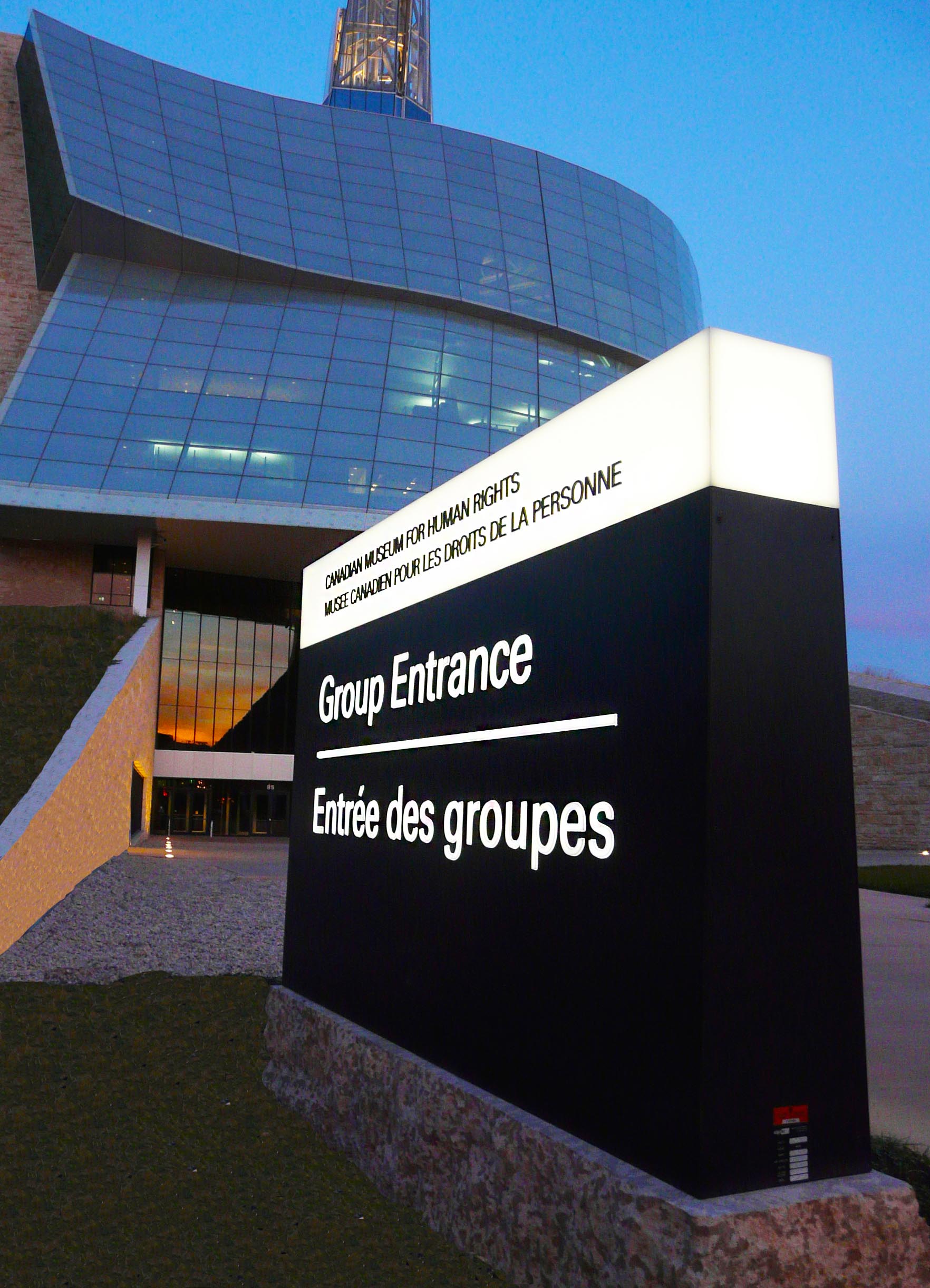 Entrance Sign To Canadian Museum For Human Rights