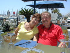 Bob and Anne chilling out in Barcelona Working on our Spanish
