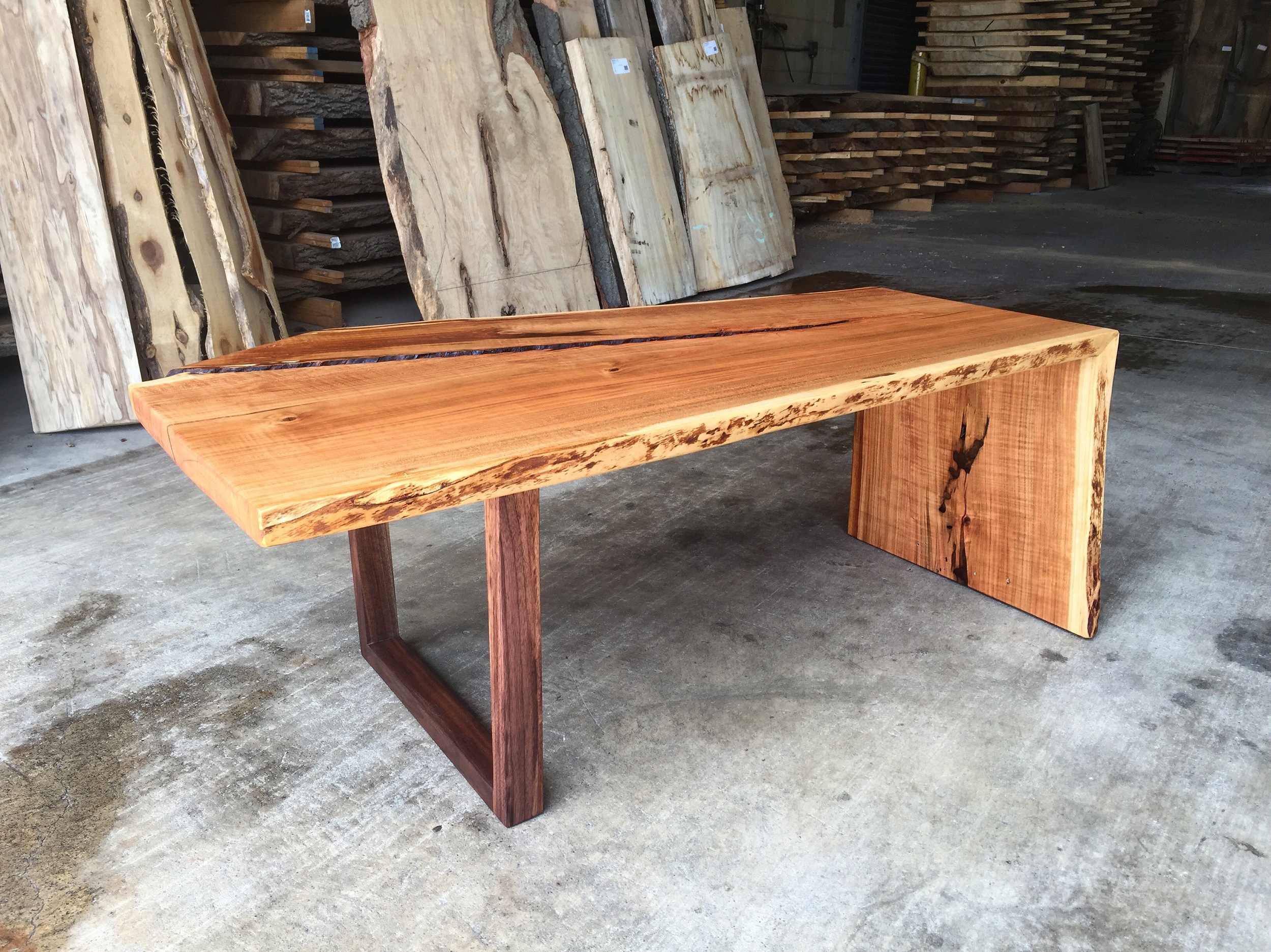 wood waterfall coffee table wood waterfall coffee table