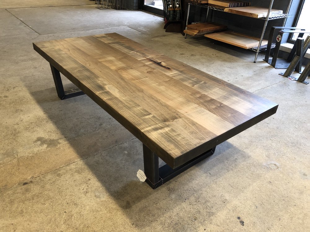 Ekstraordinær Blå assistent Silver Maple Coffee Table Top — Tree-Purposed Detroit | Michigan Live Edge  Slabs | Reclaimed Wood