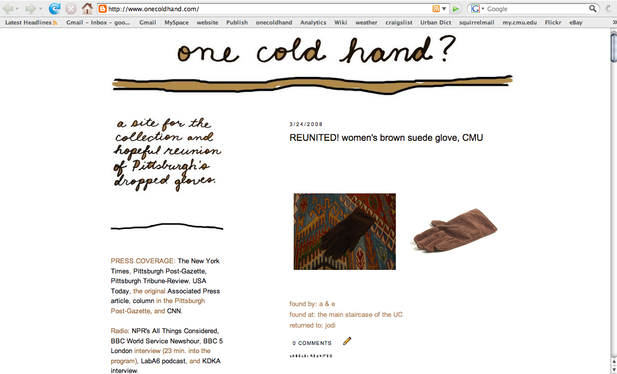 One Cold Hand, 2007-2008