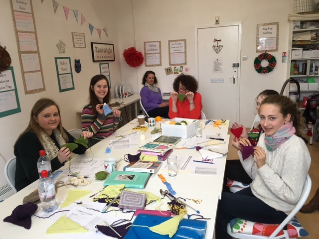 Proudly showing the finished bunting pendants!