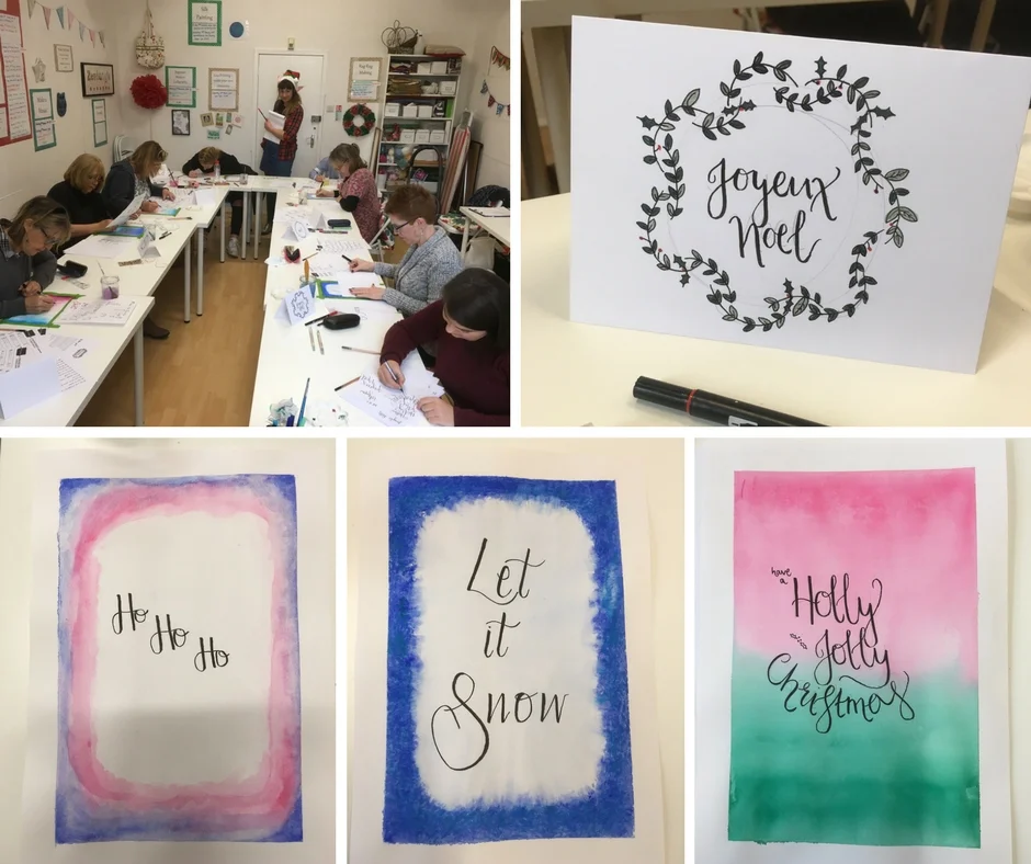 Modern Calligraphy with a Christmas focus