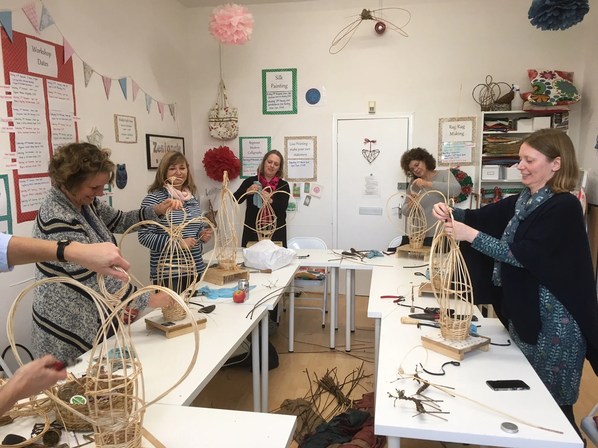 Willow Christmas Angels under construction