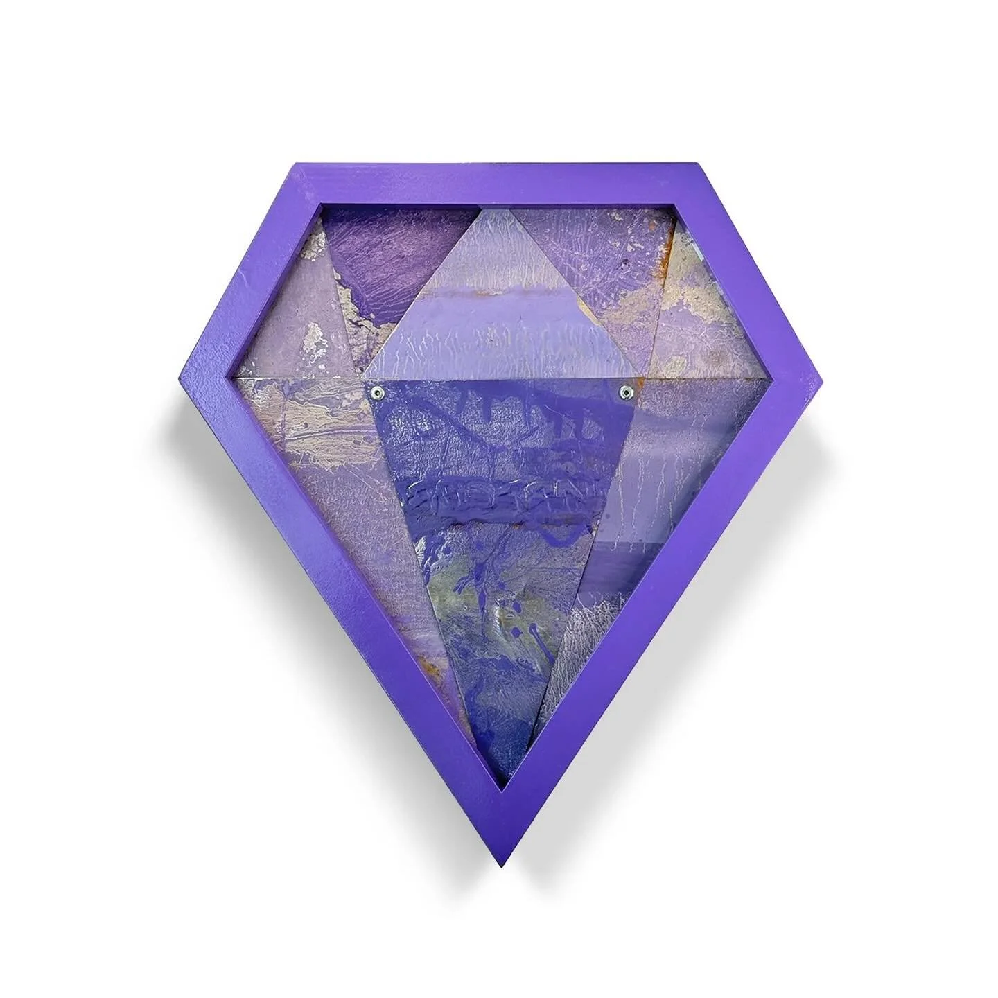 &quot;Kunzite&quot; Spray Paint Cans, wood. Created by CanLove, each of these striking pieces transforms urban waste into a captivating work of art. Crafted entirely from upcycled spray paint cans, these hand-shaped gems are born from the bold colors