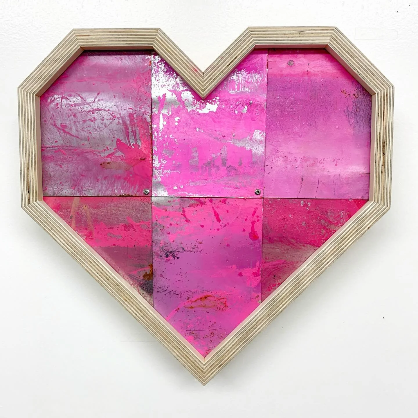 Put a lil' Love in your heart. 15&quot;x15&quot; Spray Paint Cans, wood. Available on canlove.org/hearts  #canlove #spraypaint #graffiti #upcycled #fineart