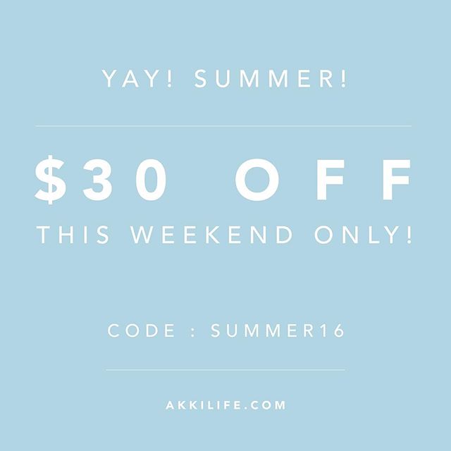 Happy summer, friends!! 😎☀️😍 Let that summer body reign! Take $30 OFF any order this weekend only!! [LINK IN BIO] #akkilife #summerbody #summer #sun