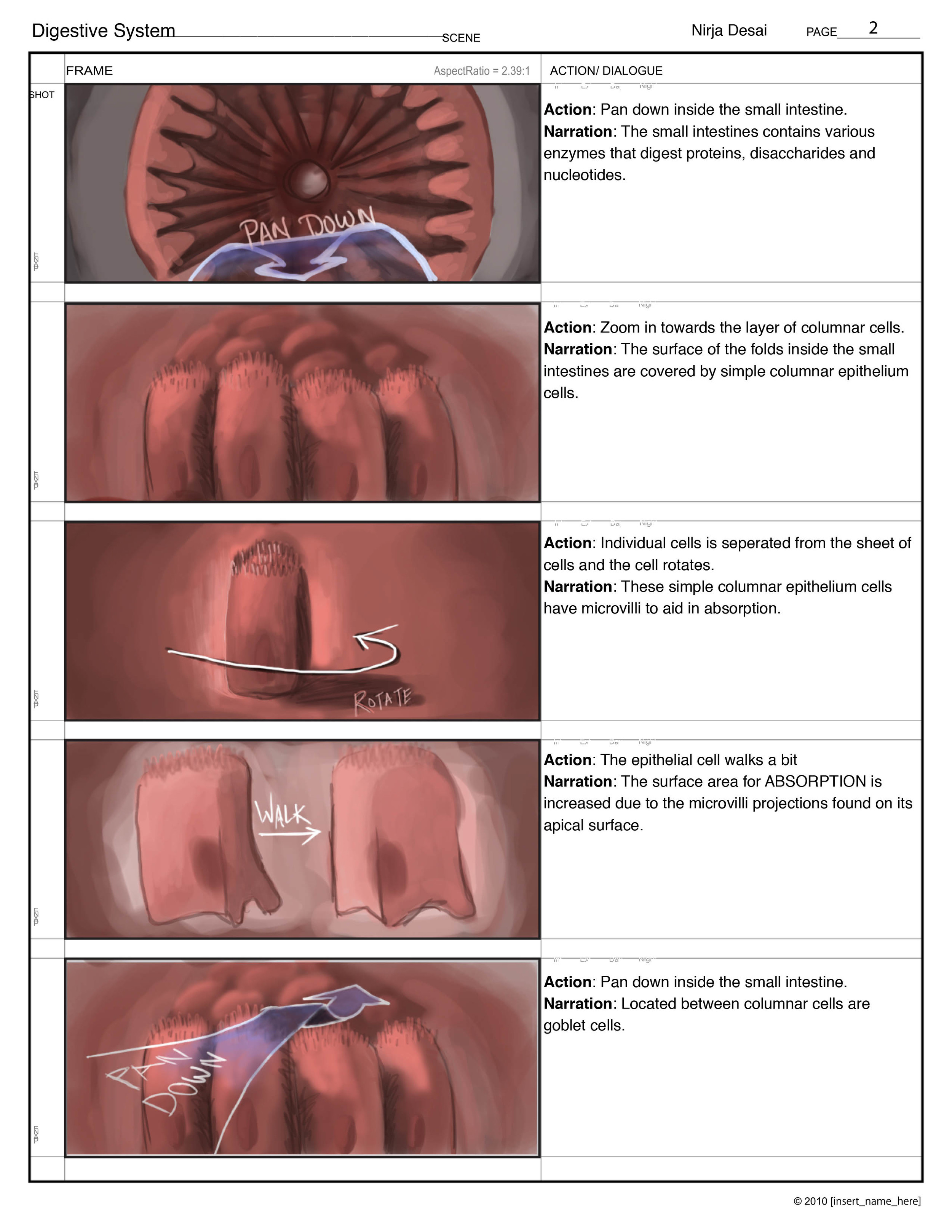 Sample storyboard