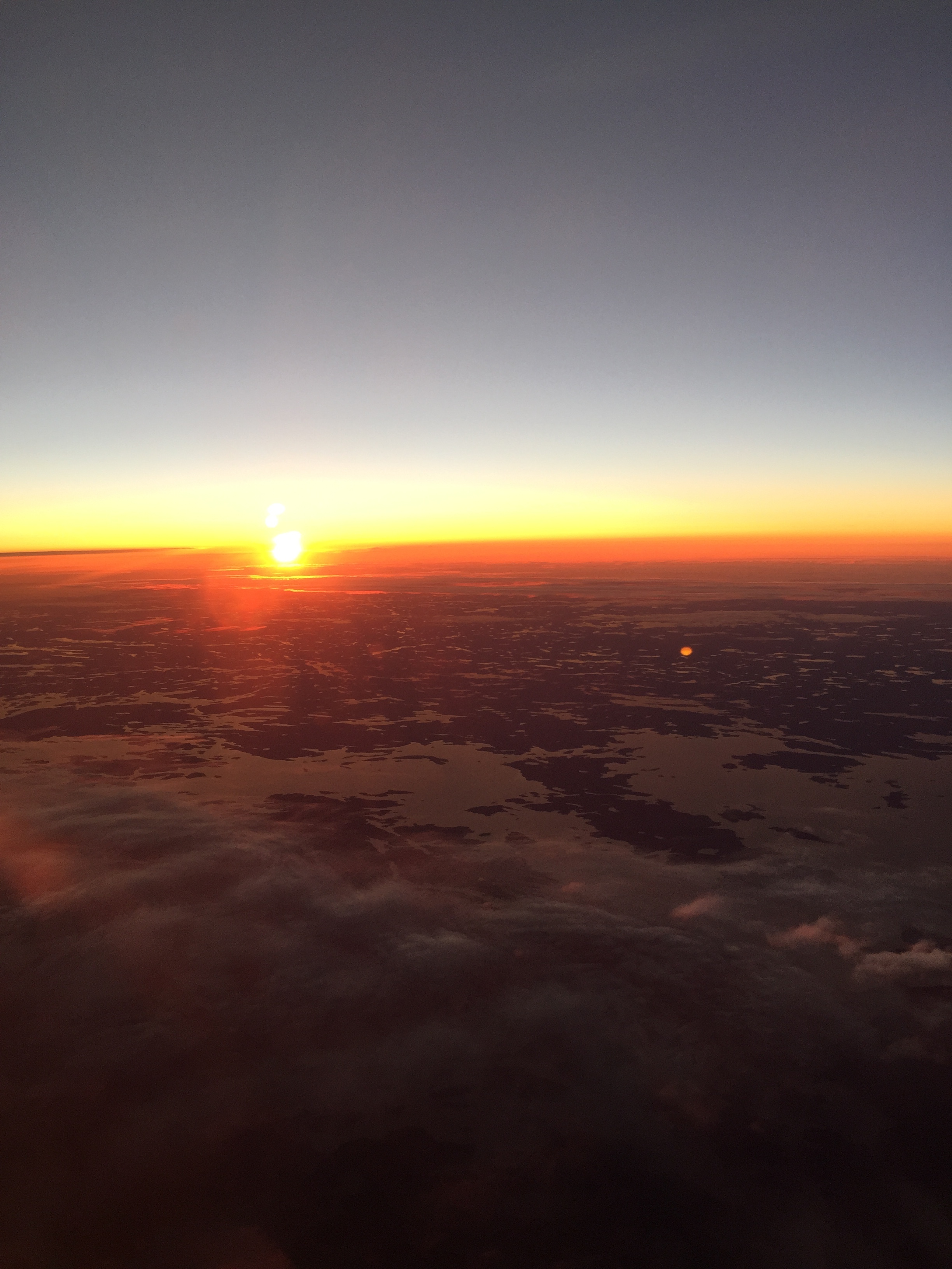Sunrise on the way to Paris
