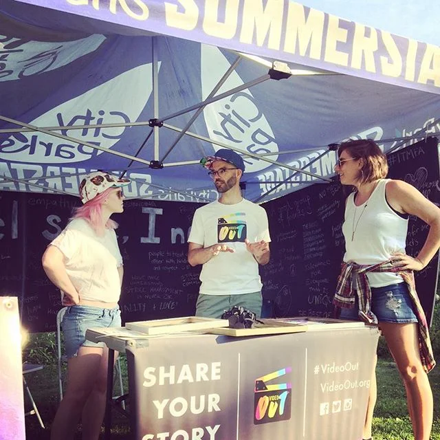 Working the @videoout booth for Summerstage with @sanferminband! 🌈 #pride #equality #lgbtq #videoout