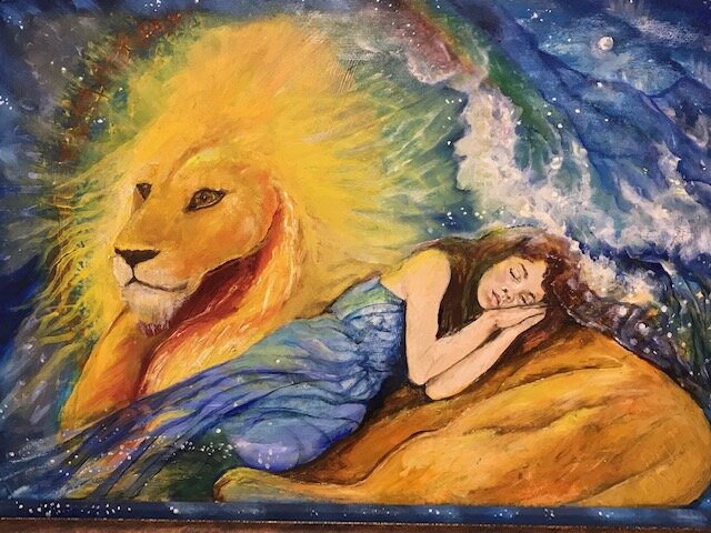 EG - Pati sleeping with lion.jpg