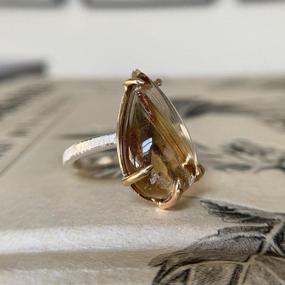 rutilated quartz ring — ZAVER & MOR JEWELRY GALLERY