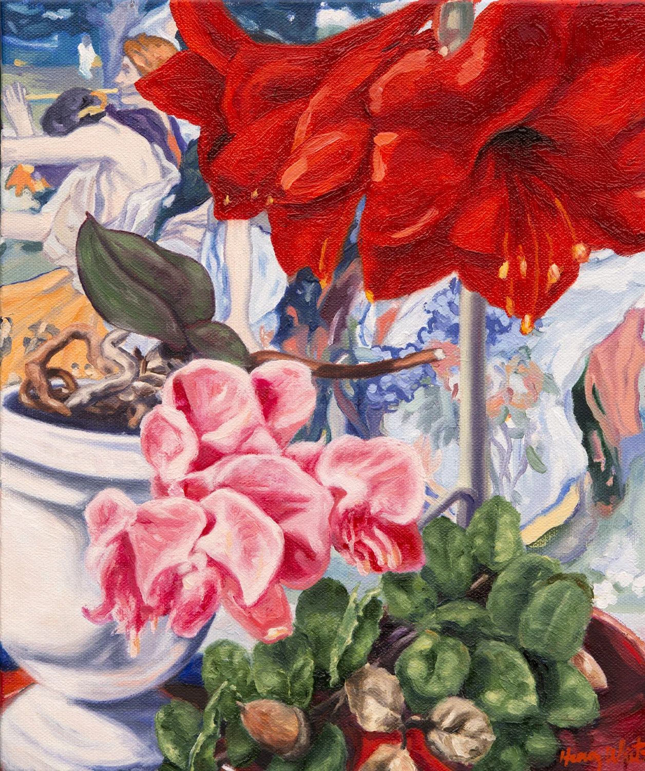 Orchid, Amaryllis, Oak