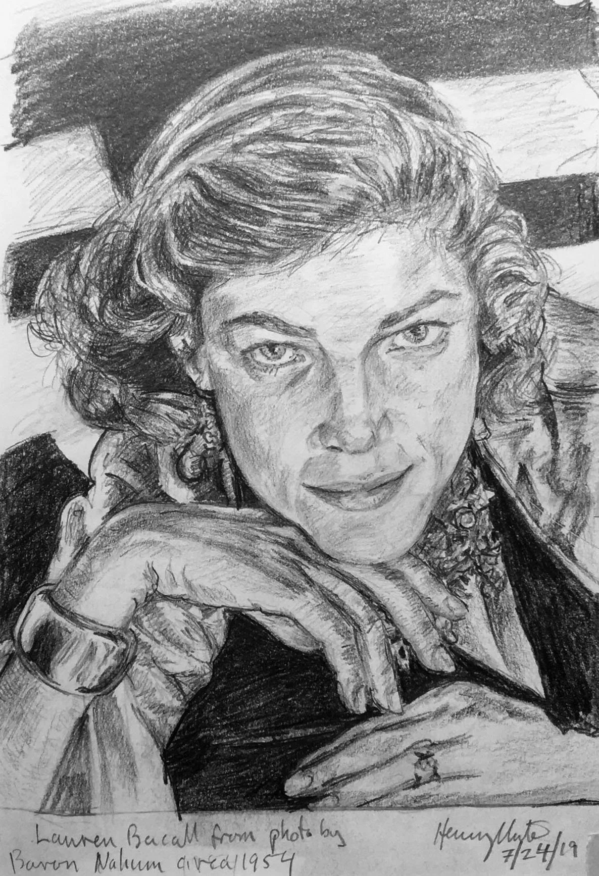 Lauren Bacall -from photo by Baron Nabum