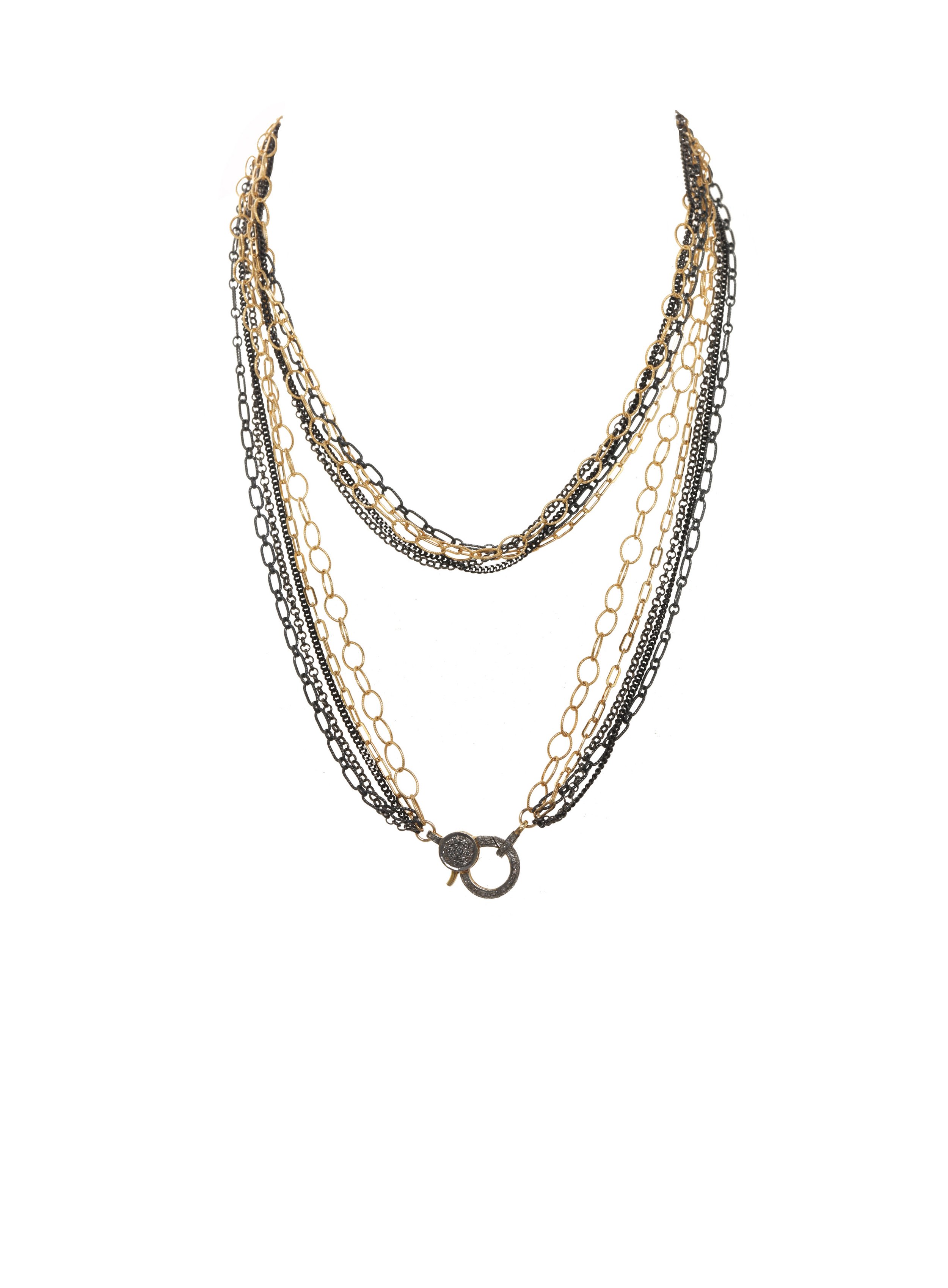 Combination link chain made of 925 silver, bathed in 18K yellow gold |  Aristocrazy
