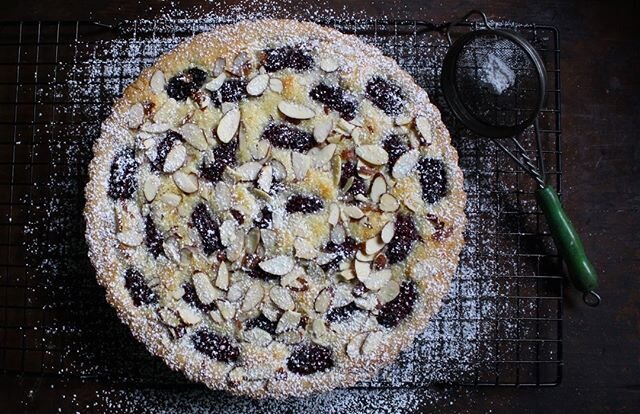 Almond &amp; blackberry tart - perfect with your morning (or afternoon) coffee or tea. Stop in tomorrow and try it!