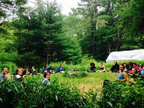 Beautiful visiting students from the Spiral Program at Dig In Farm