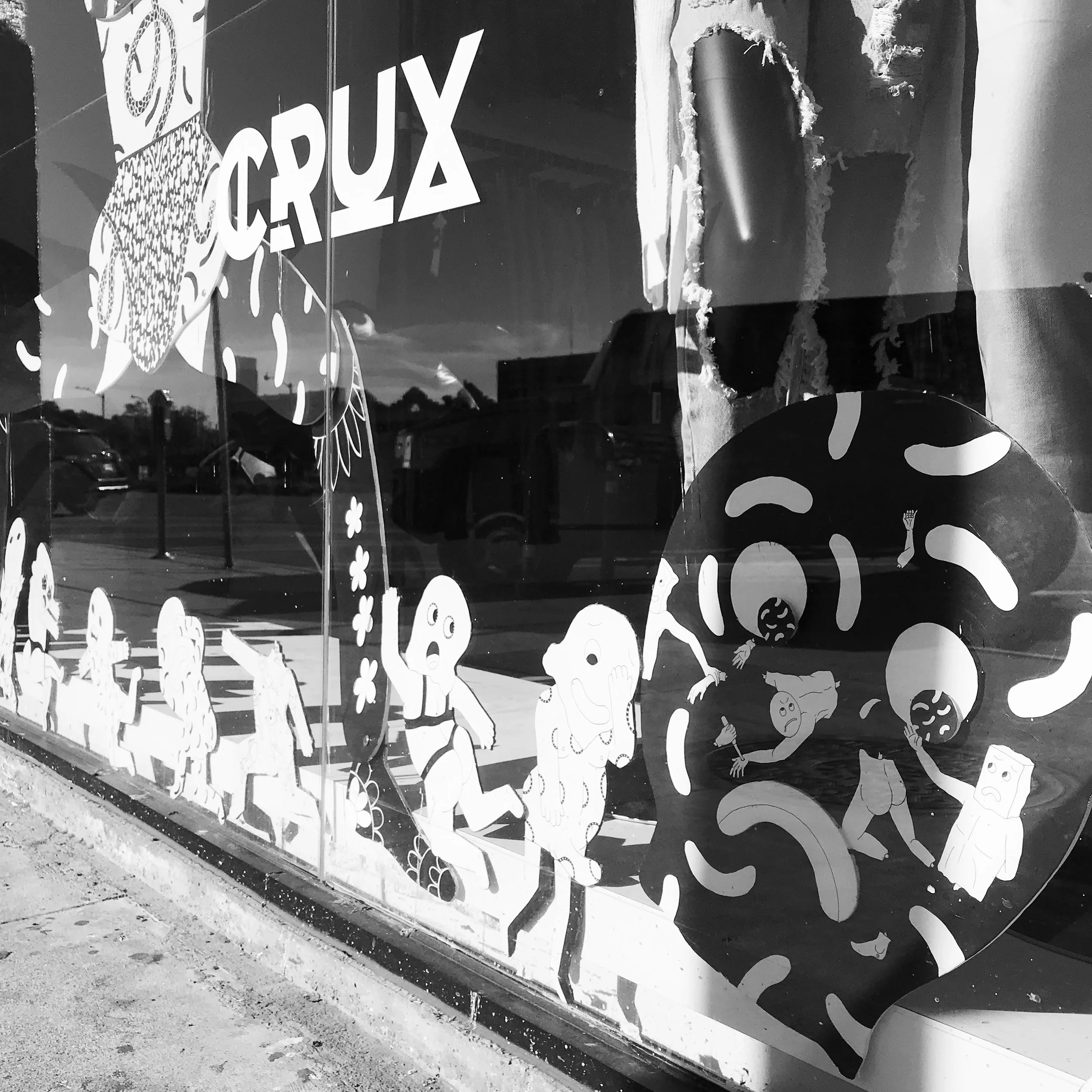 Custom Window display for CRUX retail in Los Angeles 