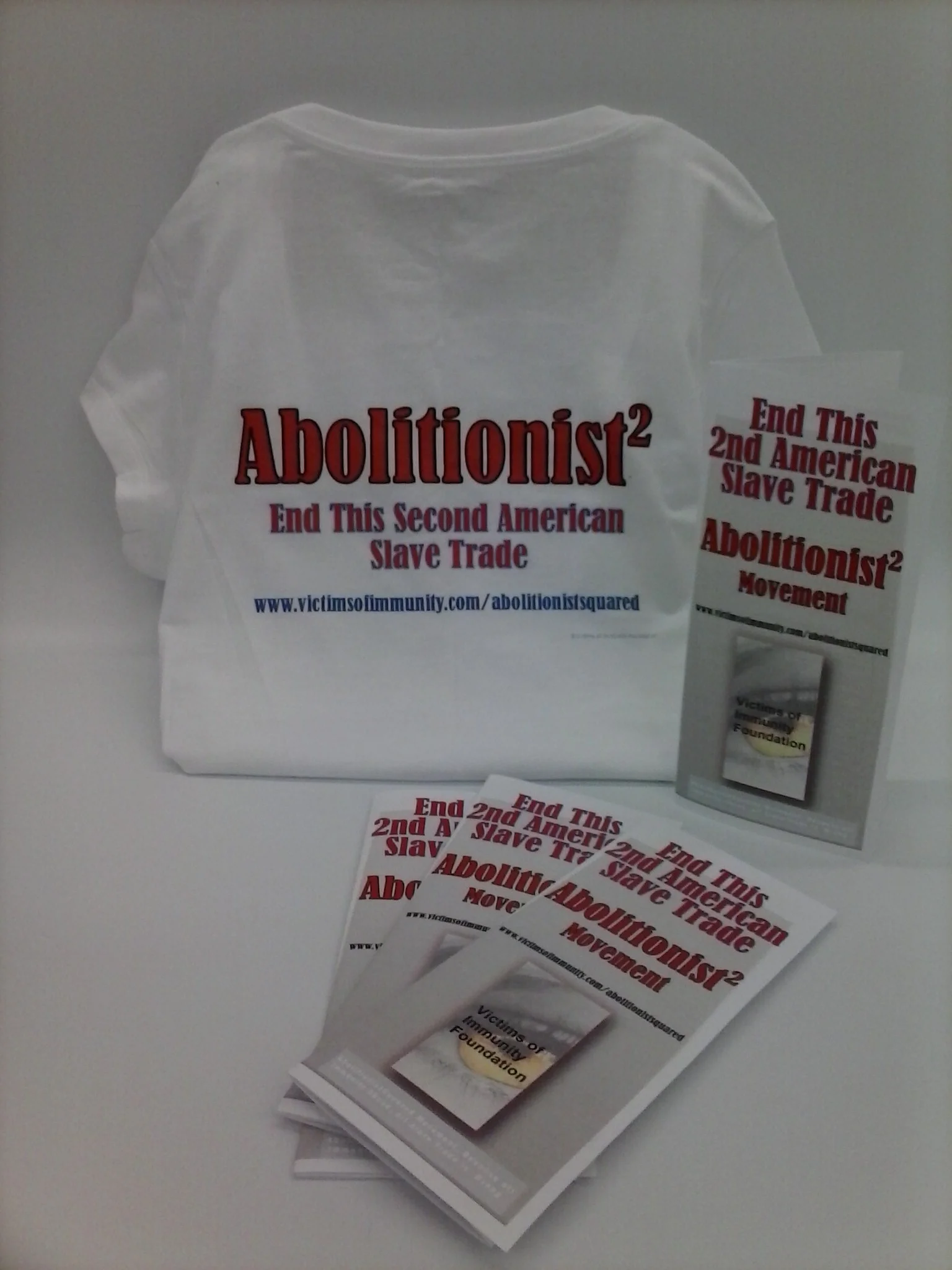 AbolitionistSquared Awareness Tee and Pamphlets