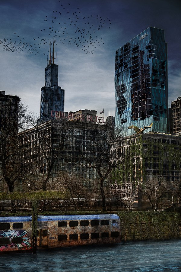 Post Apocalyptic Chicago HD Wallpaper: Sci Fi, Post Apocalyptic,