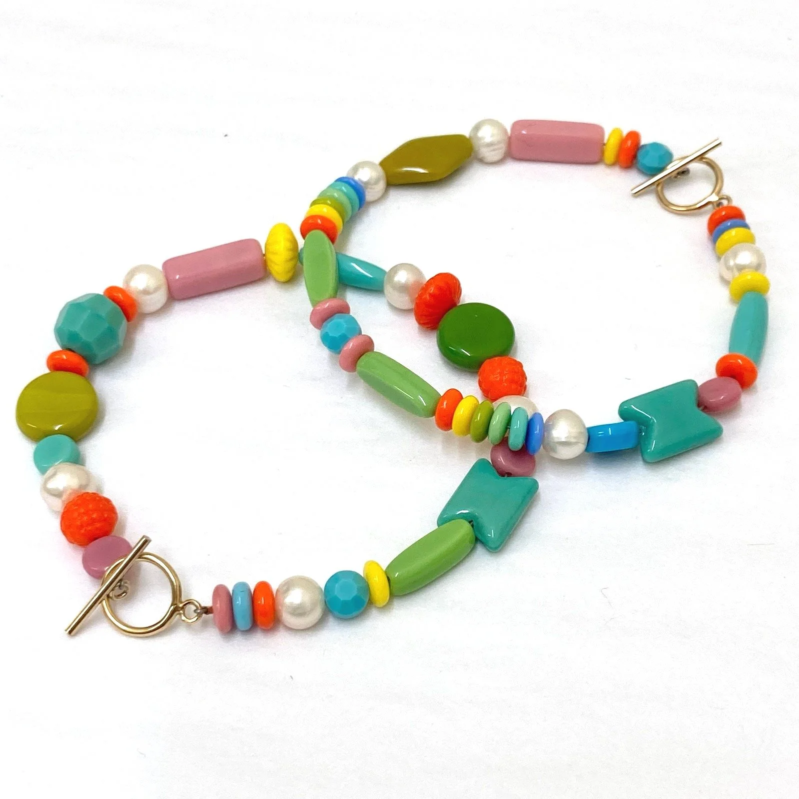 Kaleidoscope Candy Glass Bracelet — Jessica Davies Metalworks
