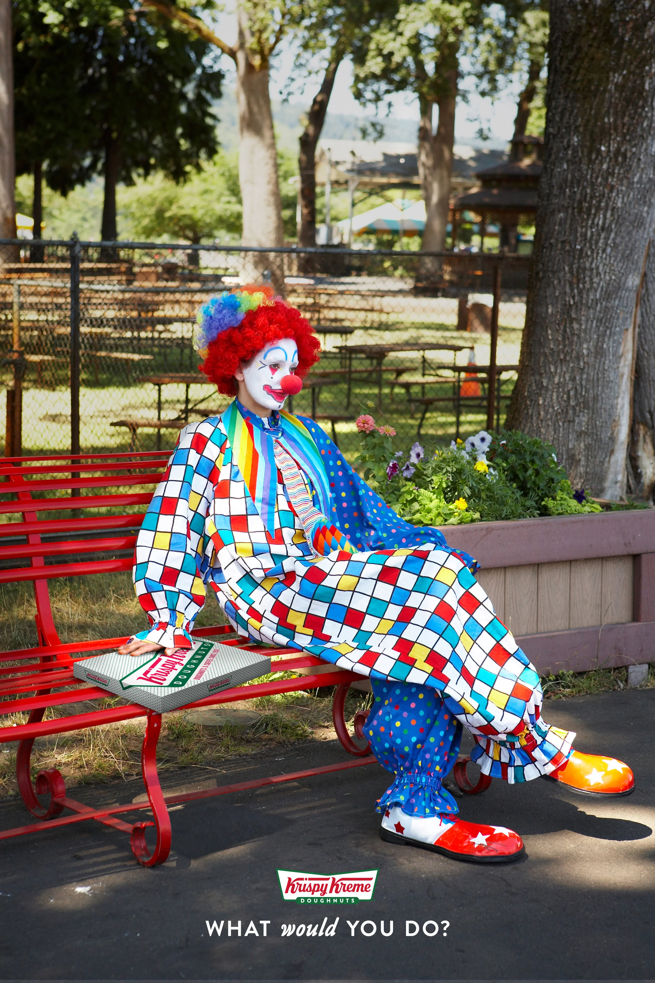 Would you risk getting near a creepy clown for a doughnut?