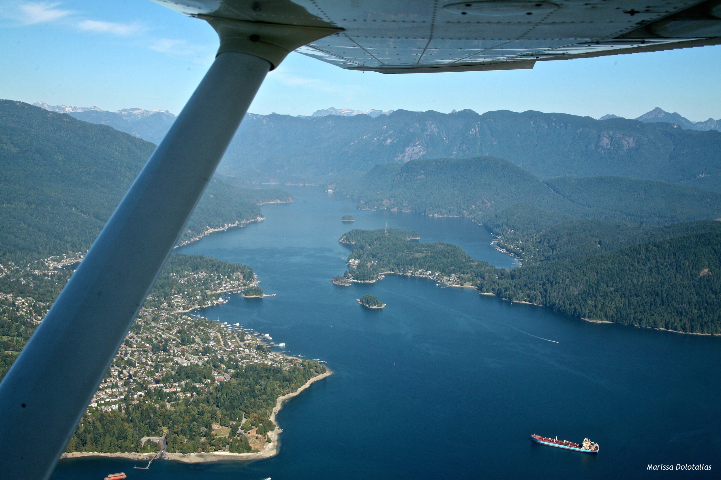 Flying over Howe Sound, BC