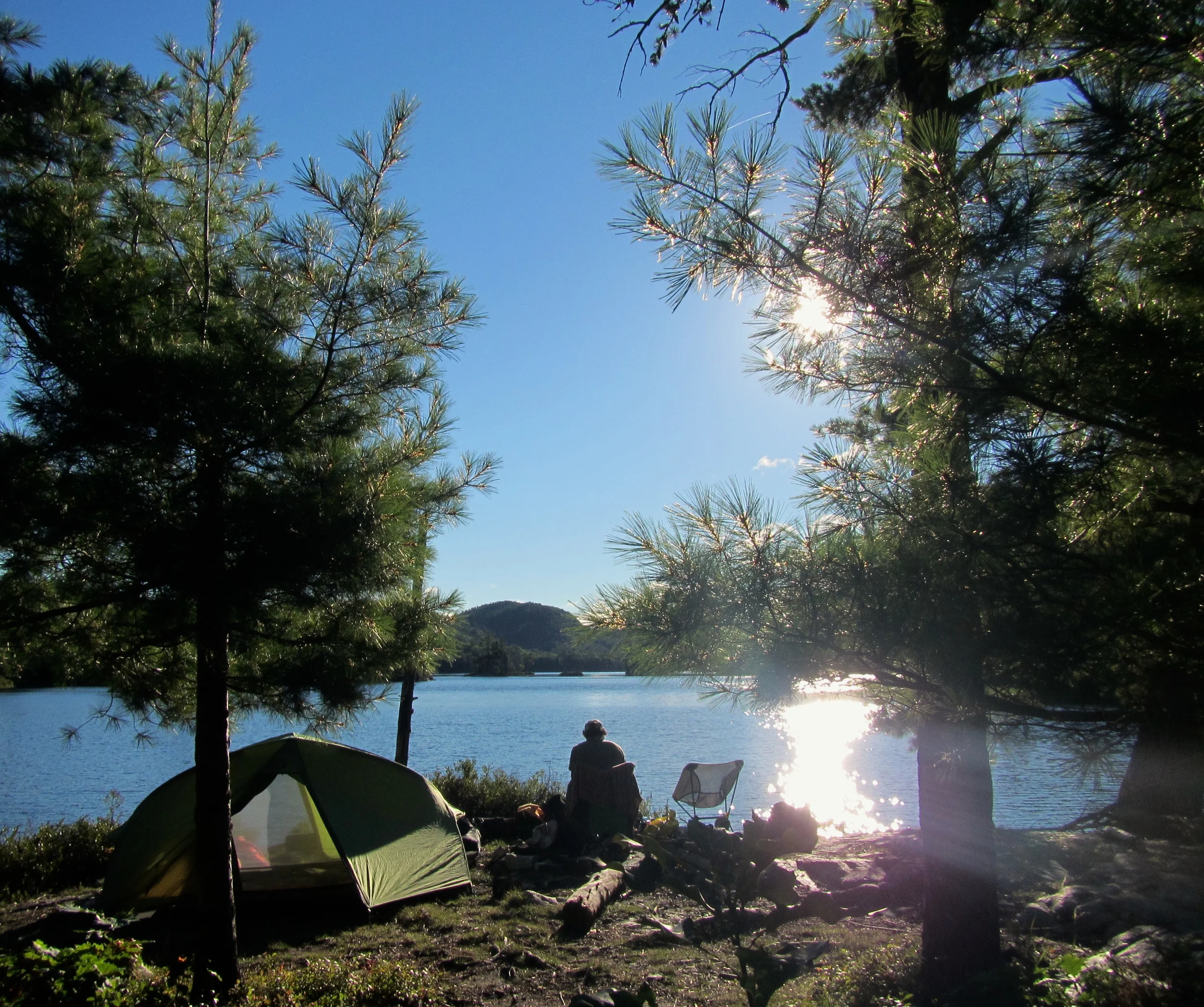 Breakfast on Carmichael's favourite camp site on Grace Lake.