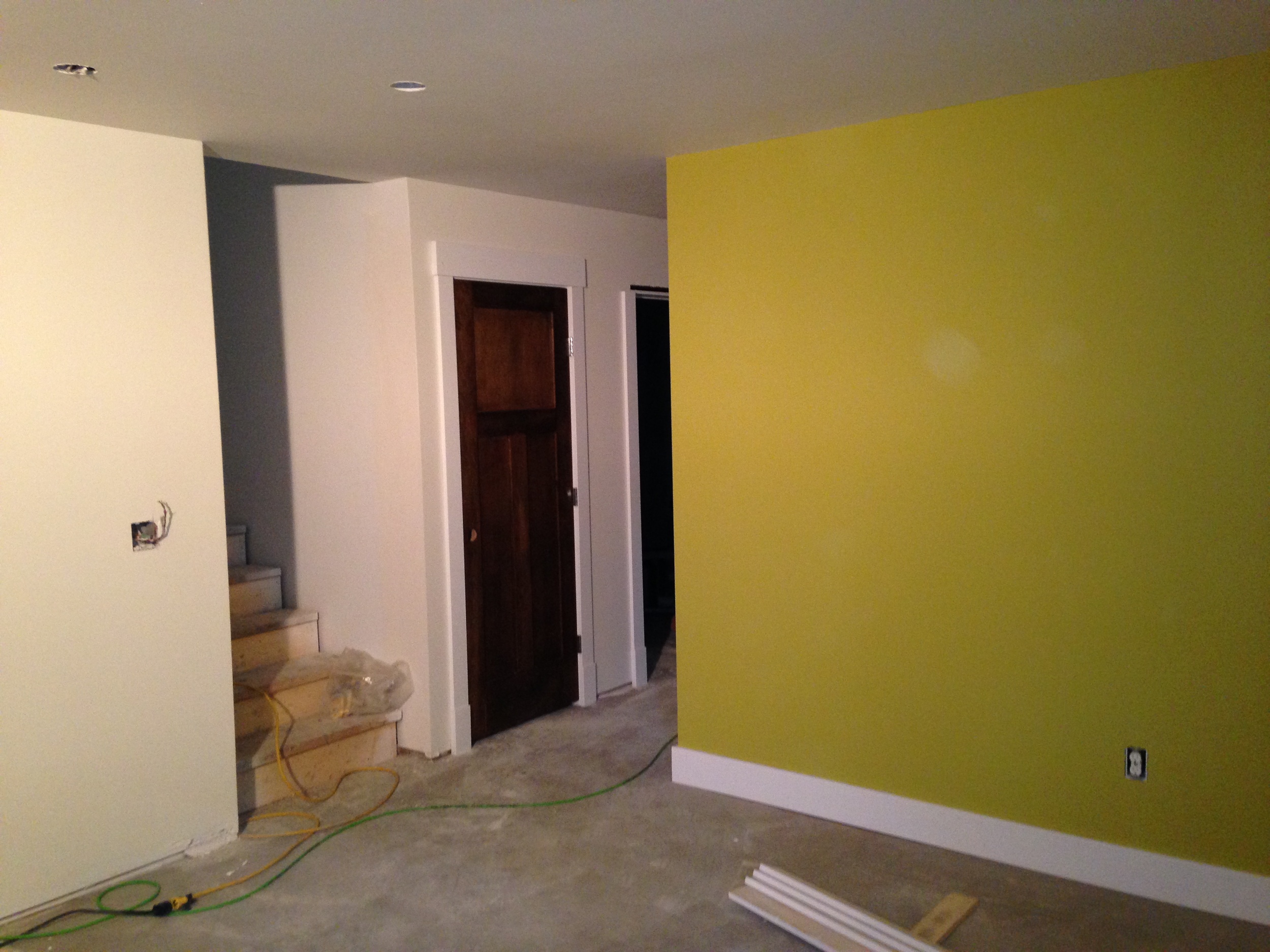  The basement is painted and getting trim 
