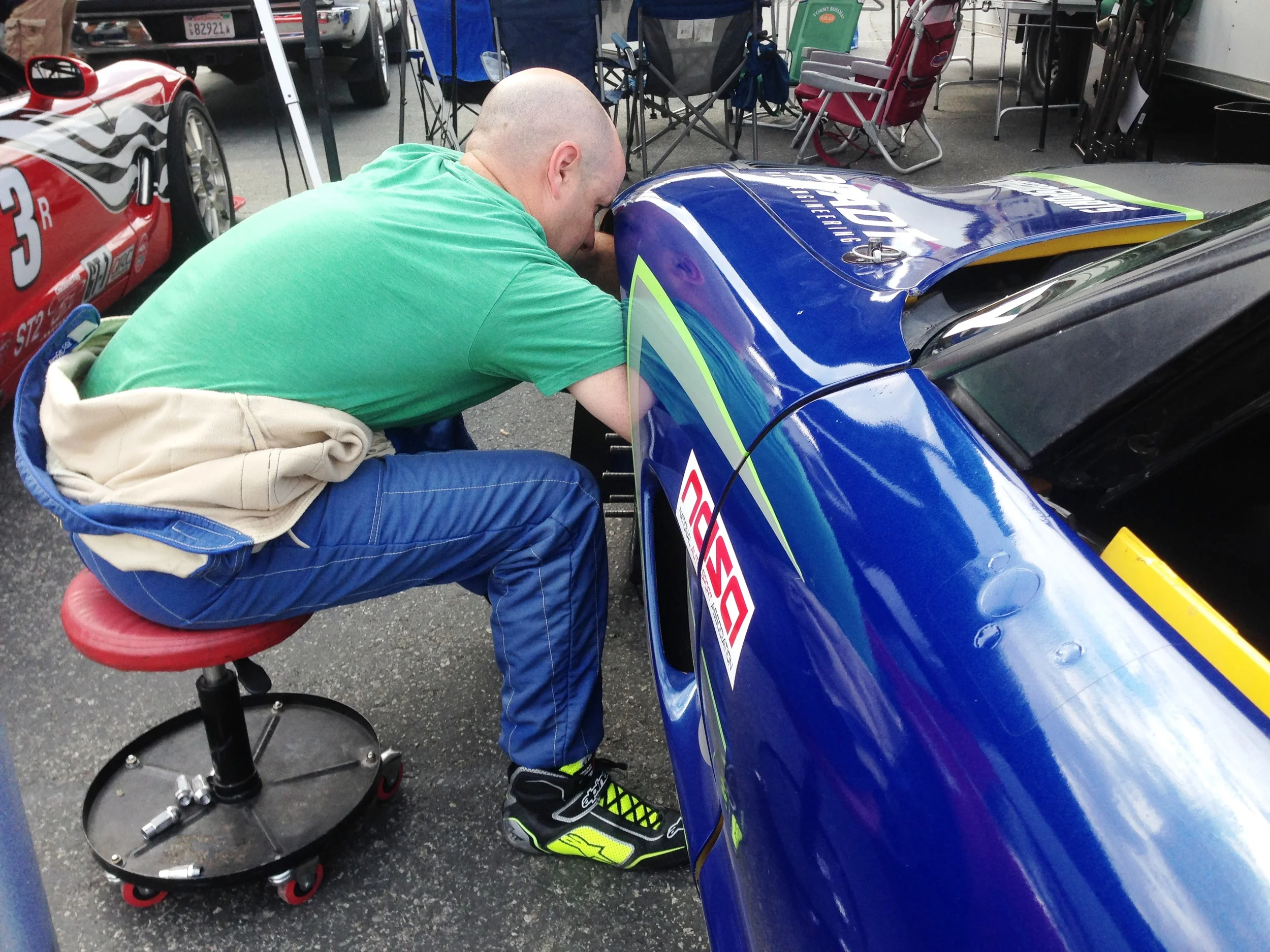 Dang, this car was working great yesterday. Must make turn.