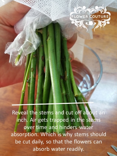 How to cut flower stems