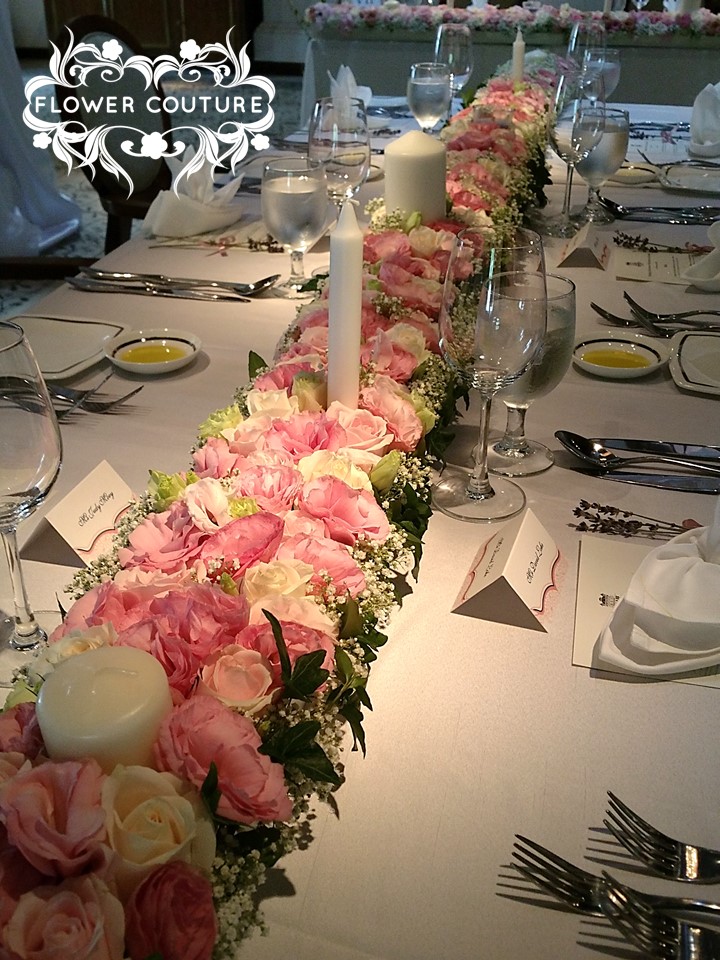 Guests Long Table Centerpiece