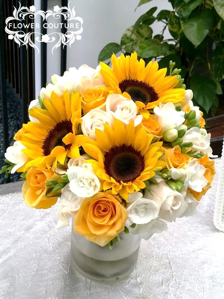 Bridal Bouquet - featuring sunflowers