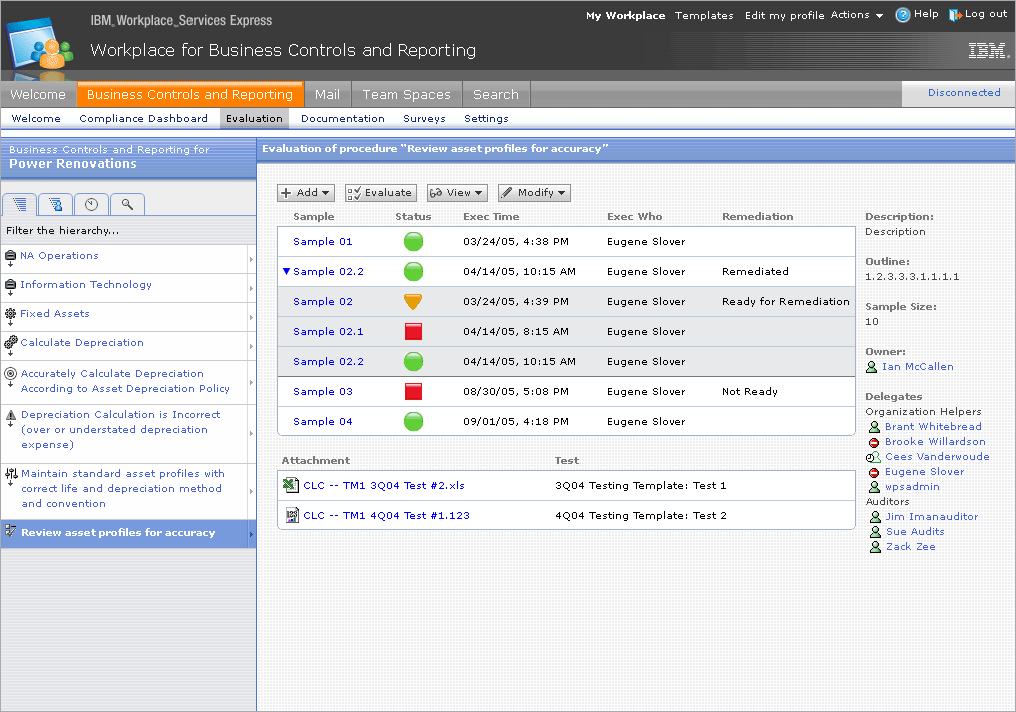Workplace for Business Controls and Reporting (2005)