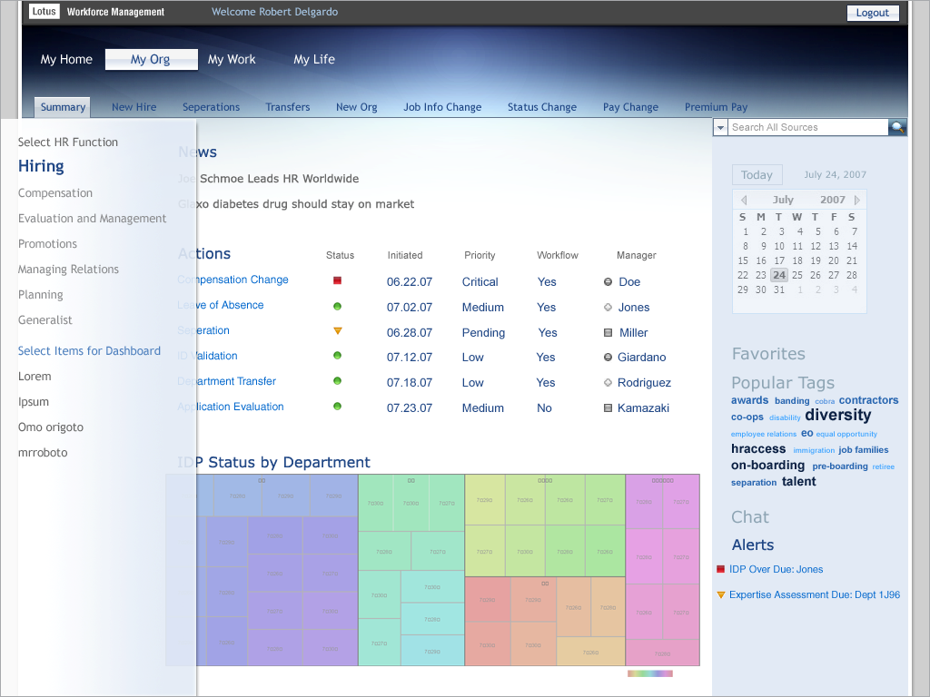 On-boarding application concept (2007)
