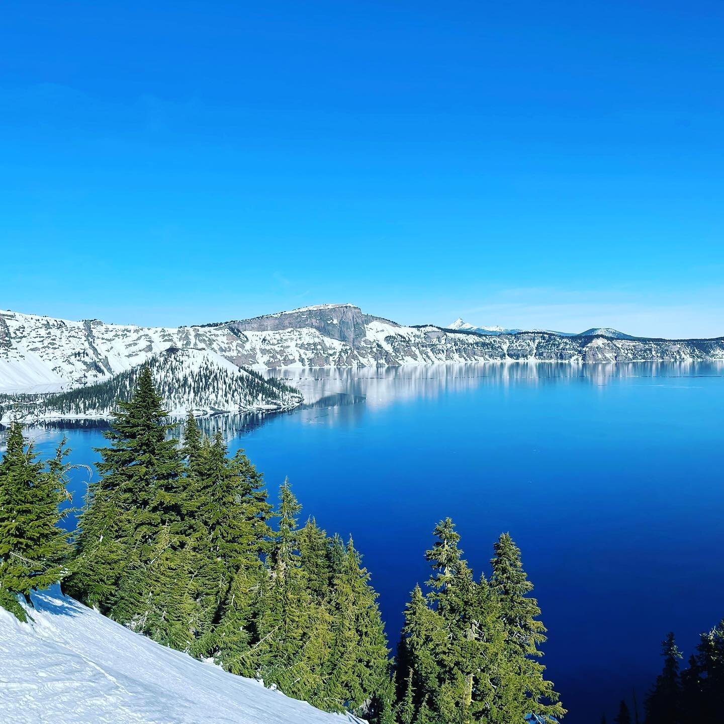 Deep deep blues. 2,148 ft. caldera, formed 7,700 years ago.