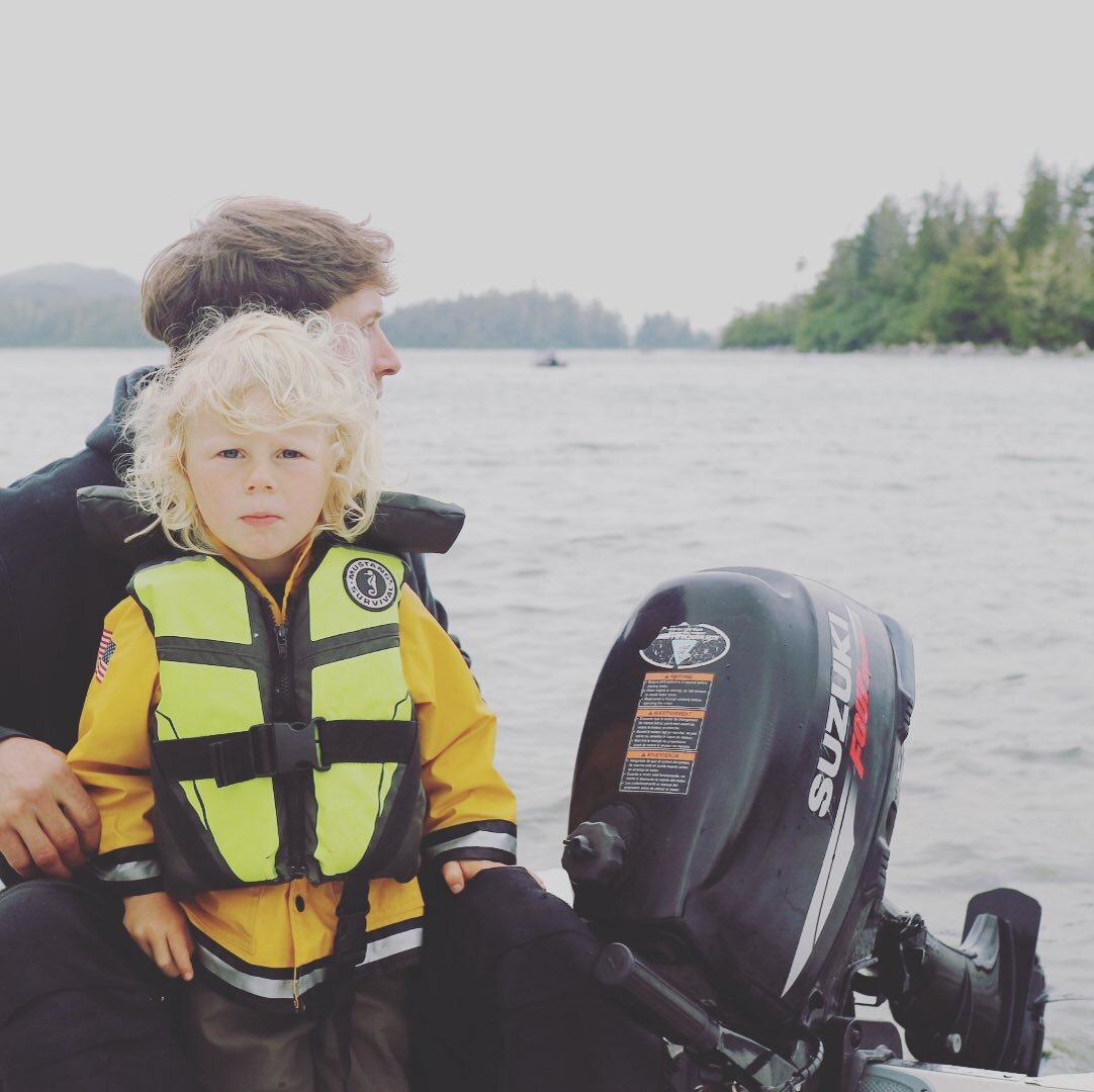 Sitka Series: Leo and Adam Hackett. Leo the tamarind candy monster. Adam our captain and my dad&rsquo;s new favorite human. 💙💙
