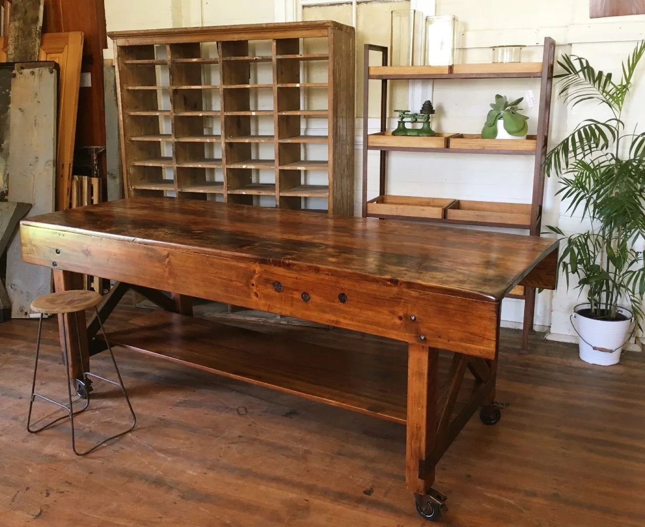 1940's Hoop Pine Cabinet Maker's Bench a.jpg